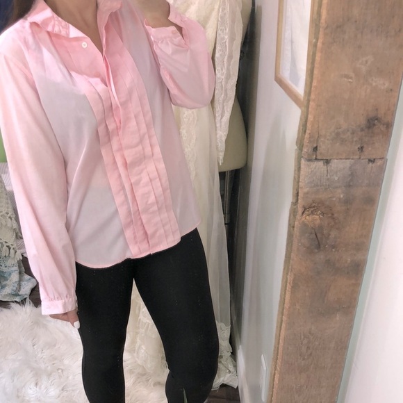 Saddlebred pink vintage long sleeve top button down size 14 - Picture 1 of 7